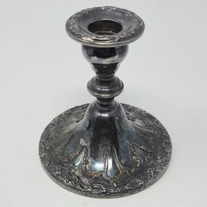 Vintage Gorham Chantilly Silver Plate Candlestick Holder YC3004 4.75"Hx4.5"W